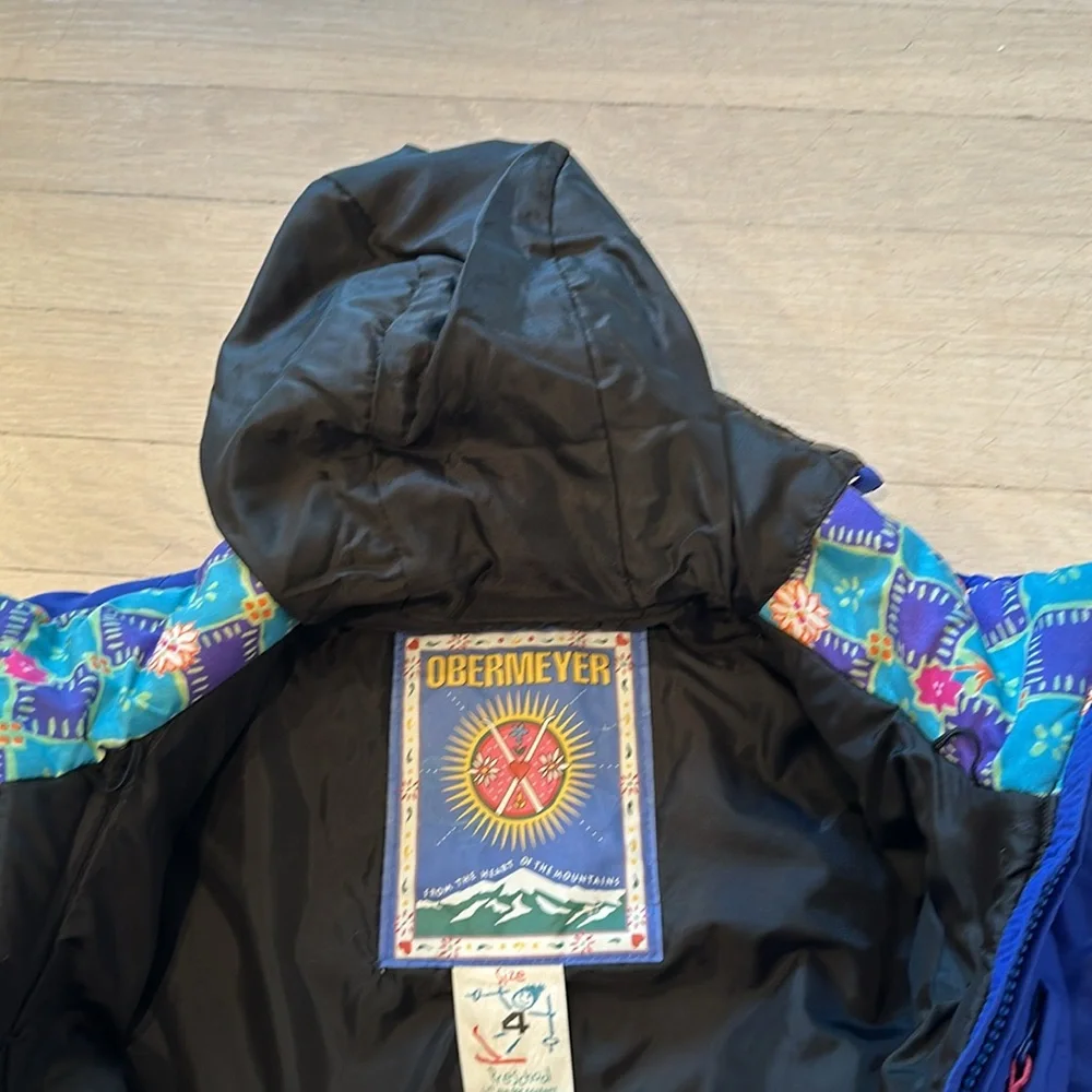 Vintage Obermeyer Children’s Onesie Ski Snow Suit EUC with Hood - Picture 3 of 5